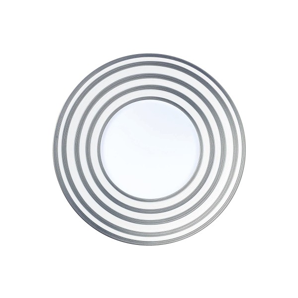 Dessert plate, "Hemisphere - Precious Metals", Platinum Striped