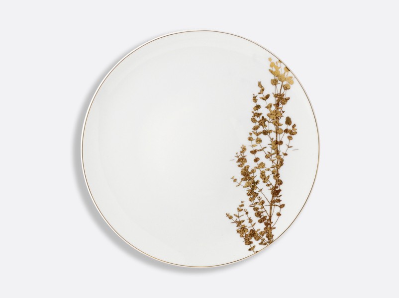 Dinner plate 26 cm, "Vegetal", gold