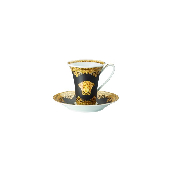 Cup/Saucer 4 tall"I Love Baroque", Baroque Nero