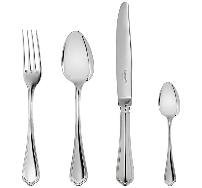 48-piece flatware set with free chest, "Spatours", silverplated