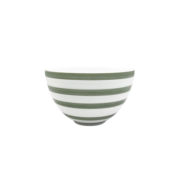 Bowl, large, "Hemisphere - Colors", Striped Khaki Green