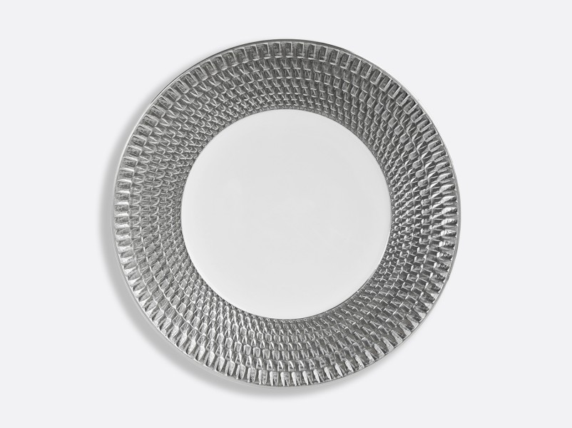 Presentation plate 29.5 cm, "Twist", platinum