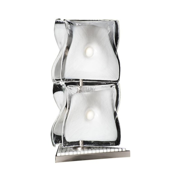 Table Lamp 52 cm, "Veliero", crystal, milk white