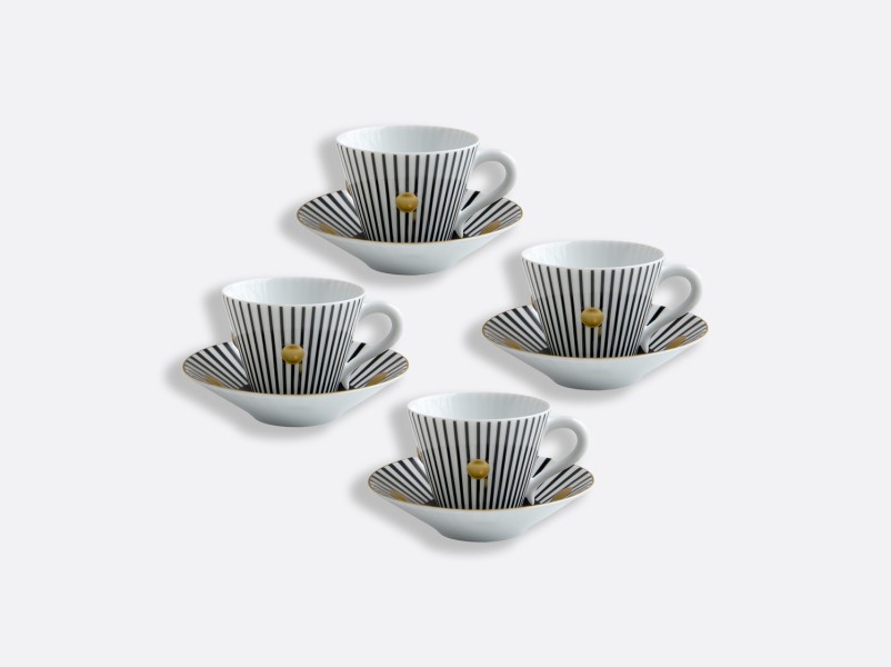 Set of 4 cup & saucer 13.3 cl, "Delphos"