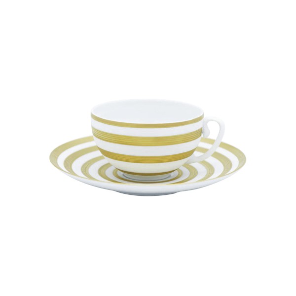 Tea cup, "Hemisphere - Precious Metals", Striped Gold