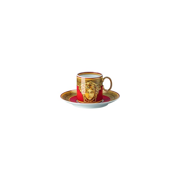 Espresso Cup/Sauc."Medusa Amplified", Golden Coin