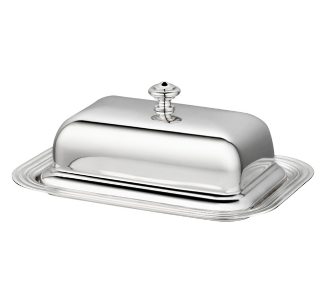 Butter dish 19 cm, "Albi", silverplated