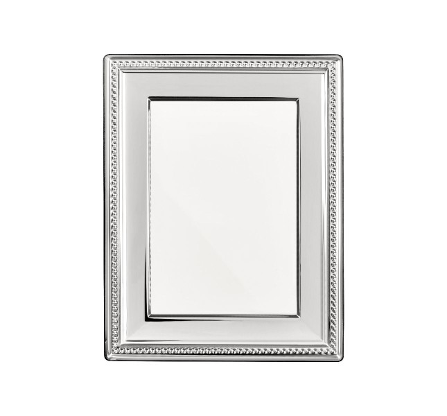 Picture frame - for 9 x 13 cm photos, "Perles", silverplated