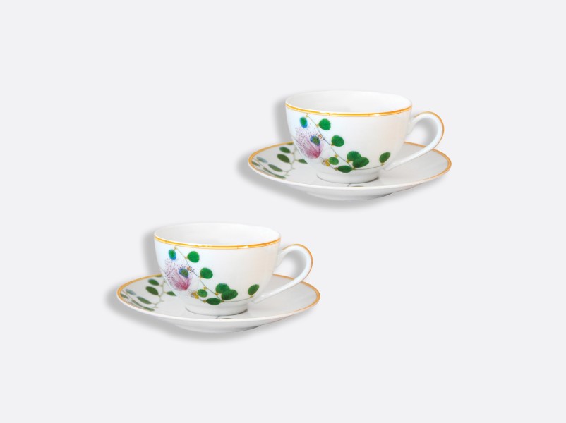 Set of 2 Tea cup & saucer 13 cl, "Jardin Indien"