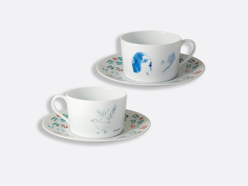 Set of 2 breakfast cups & saucers 25 cl