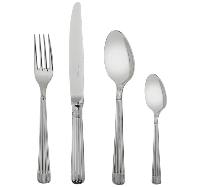 48-piece flatware set with free chest, "Osiris", stainless steel