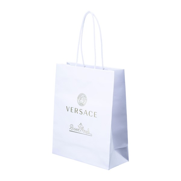 Tragetasche Grösse S "Versace", Papier - weiss