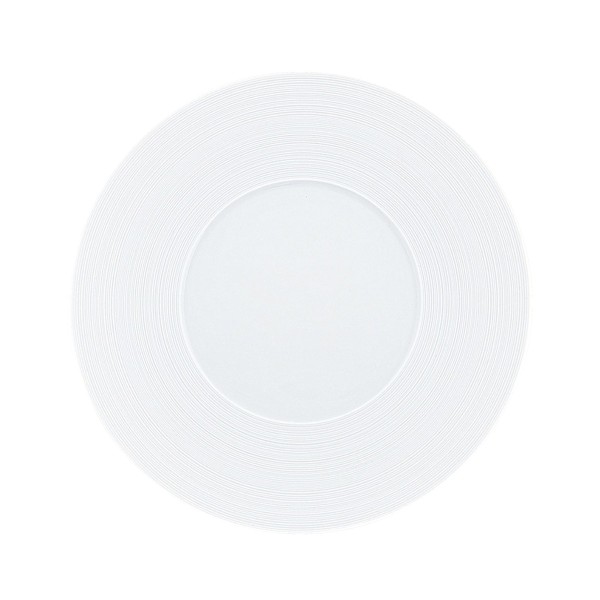 Dinner plate, "Hemisphere", White Satin