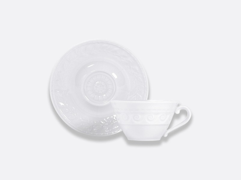 Tea cup & saucer 14.8 cl, "Louvre", white