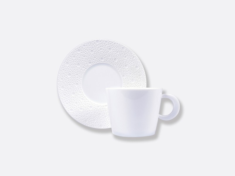 Tea cup & saucer 17 cl, "Ecume", white