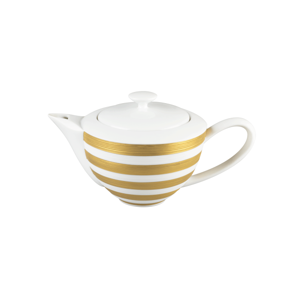 Teapot, large, "Hemisphere - Precious Metals", Striped Gold