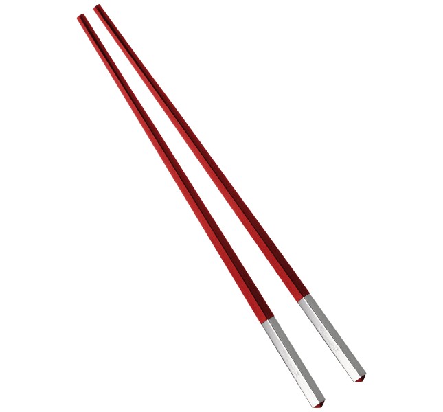 Chinese chopsticks 24 cm, "UNI", silverplated
