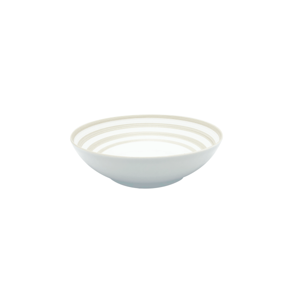 Salad bowl, large, "Hemisphere - Colors", Striped Vanilla