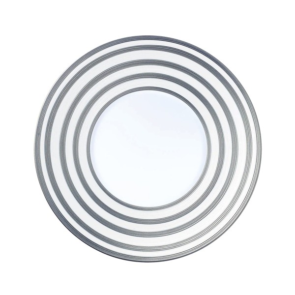 Dinner plate, "Hemisphere - Precious Metals", Platinum Striped