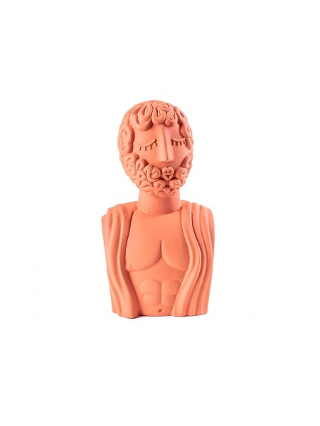 Statue Bust Man, "Magna Graecia", terrakotta