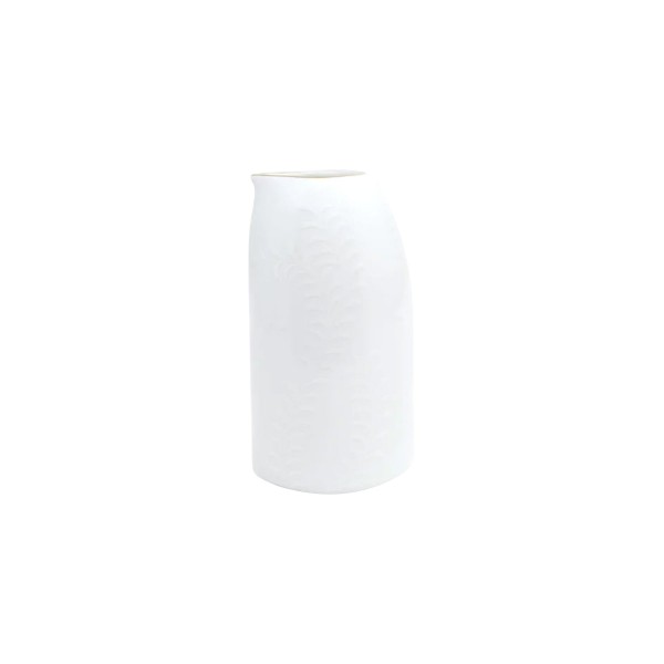 Sake jug, small, "Arjuna", White on White - Gold thread