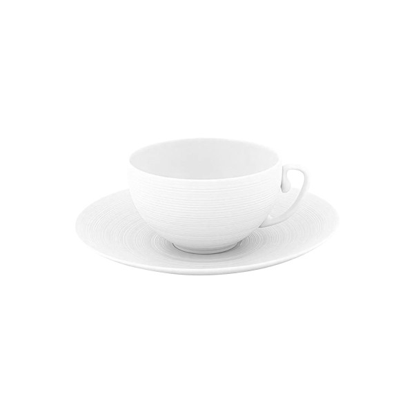 Tea saucer, "Hemisphere", satin white