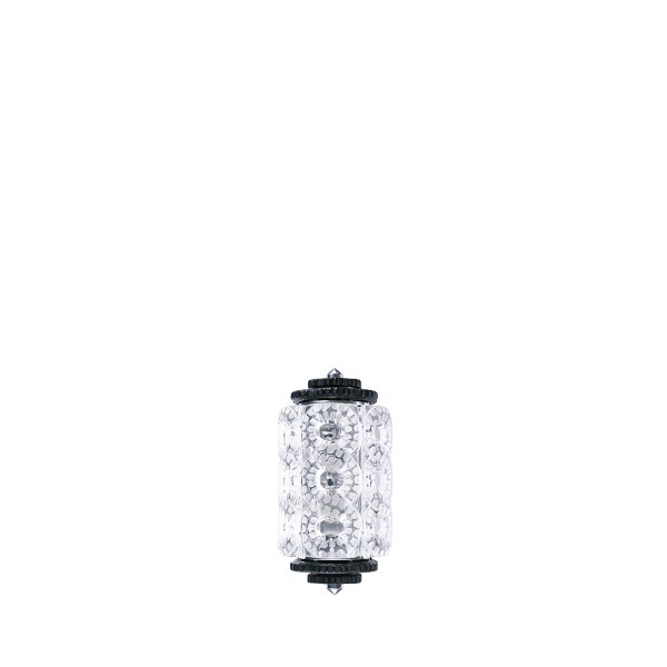 Wall sconce 5 Element, "Séville", clear and black crystal, chrome finish