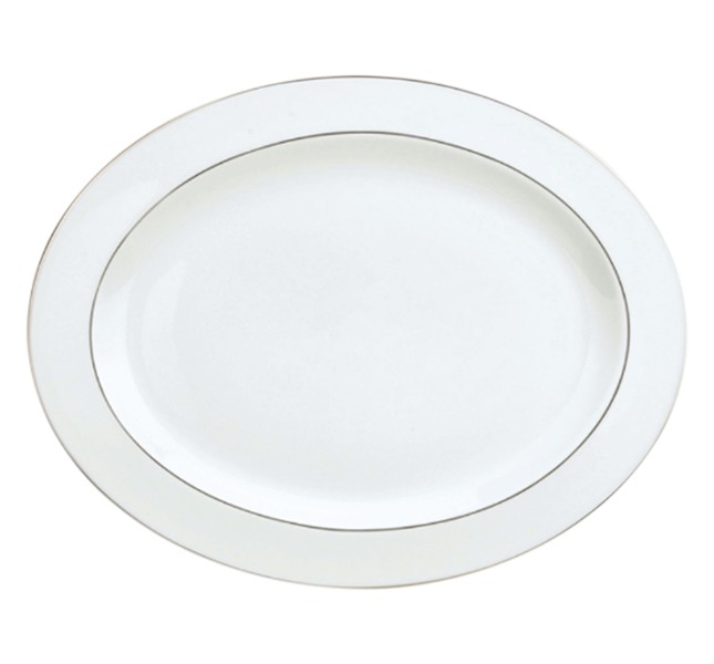Oval platter 38 cm, "Albi", platinum