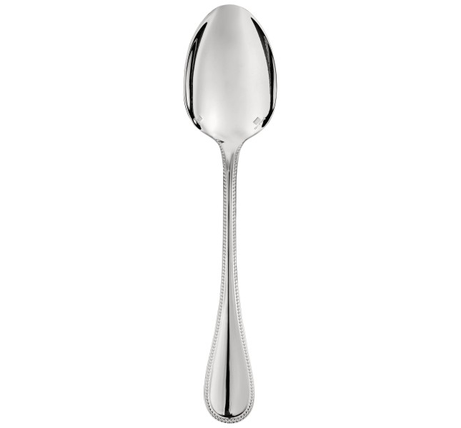 Standard soup spoon, "Perles", silverplated