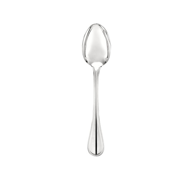 Dessert spoon, "Perles", silverplated