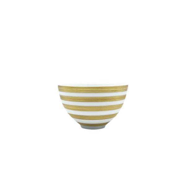 Bowl, medium, "Hemisphere - Precious Metals", Striped Gold