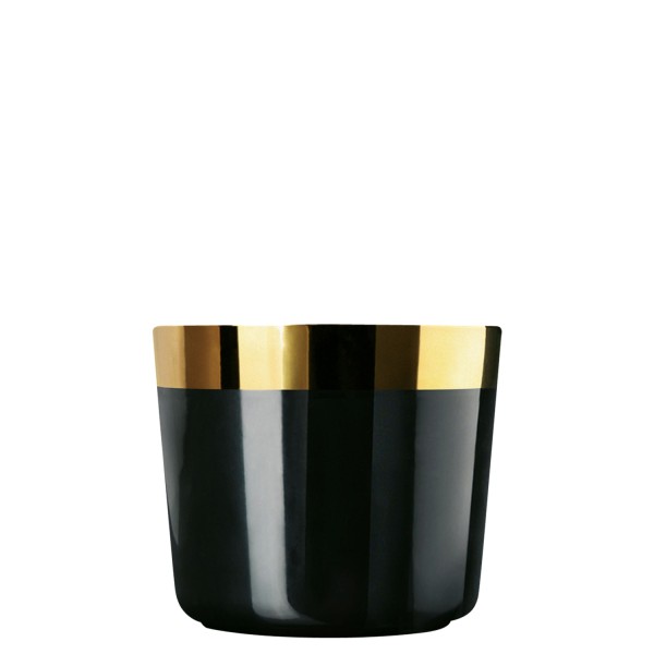 Champagne Goblet, "Sip of Gold", black, smooth