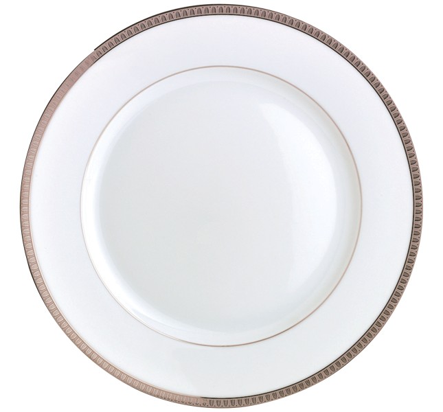 Dinner plate 26 cm, "Malmaison", platinum