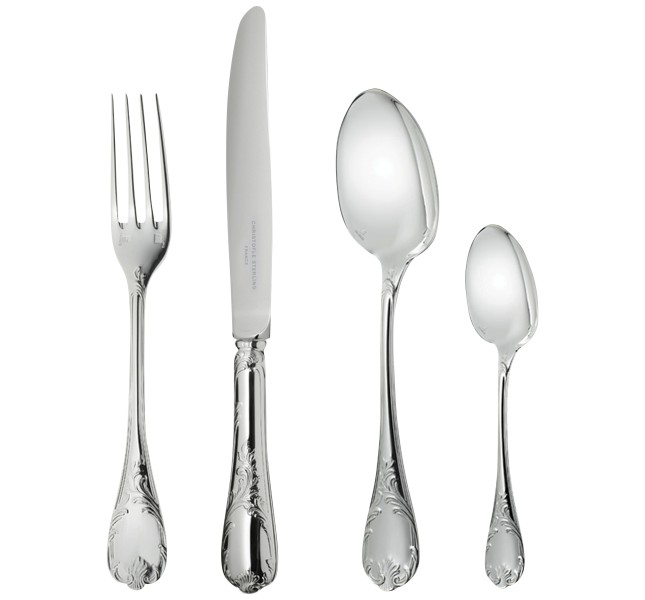 5-Piece flatware set, "Marly", sterling silver
