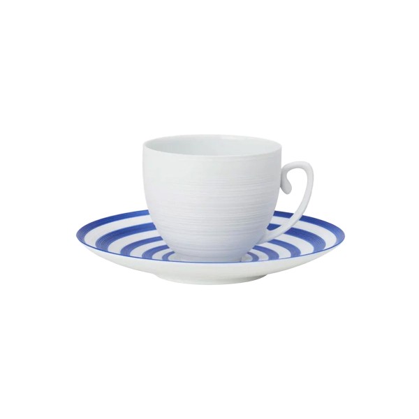 Cappuccino cup, "Hemisphere - Colors", Striped Royal Blue