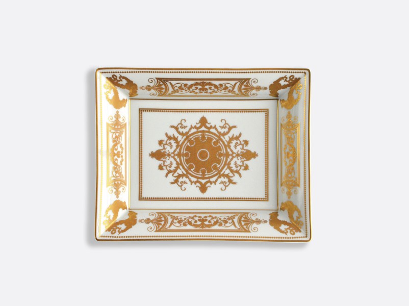 Tablett 20 x 16 cm, "Aux Rois", gold