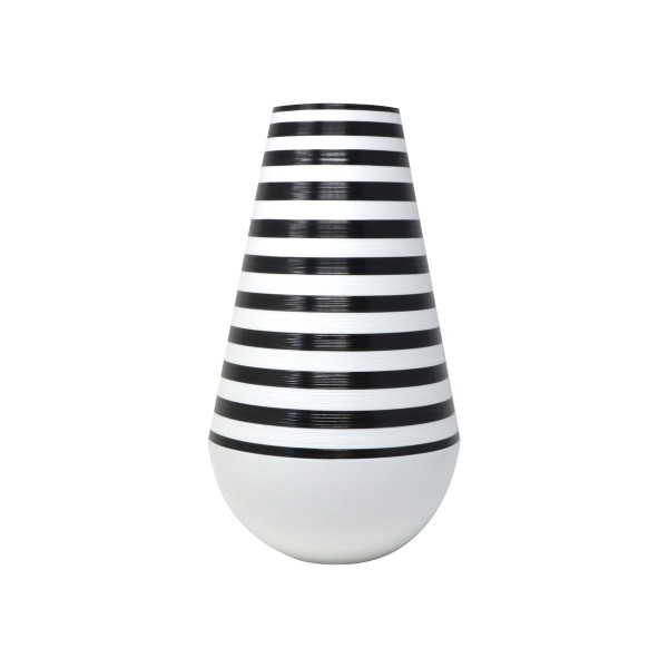 Vase, large, "Hemisphere - Colors", Black Bakelite Striped