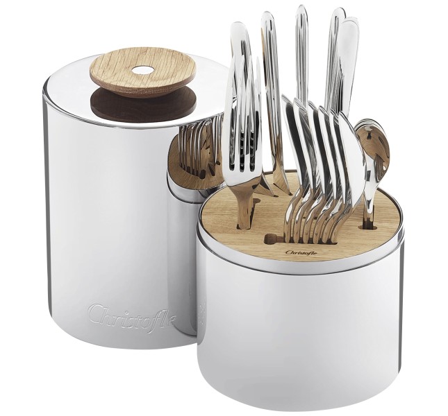 24-piece flatware set with design box, "Essentiel", stainless steel