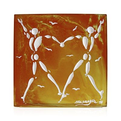 Love Dance personalized by Jerome Mesnager, White & Yellow & Orange