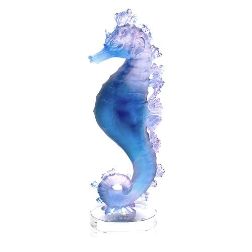 Seahorse, "Mer de Corail", Blue & Pink
