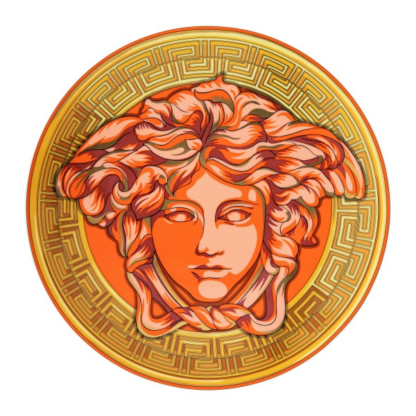 Service Plate 33 cm"Medusa Amplified", Orange Coin
