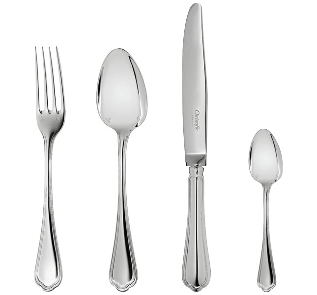 24-piece flatware set with free chest, "Spatours", silverplated