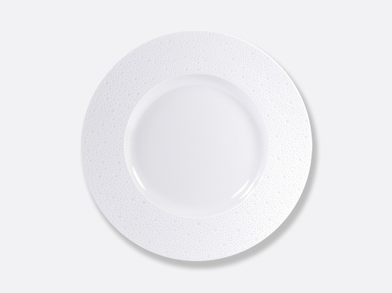 Plate 31.7 cm, "Ecume", white
