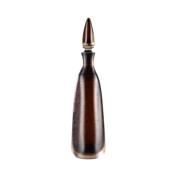 Deko Flasche 38 cm, "Bottiglie Incise", pflaume