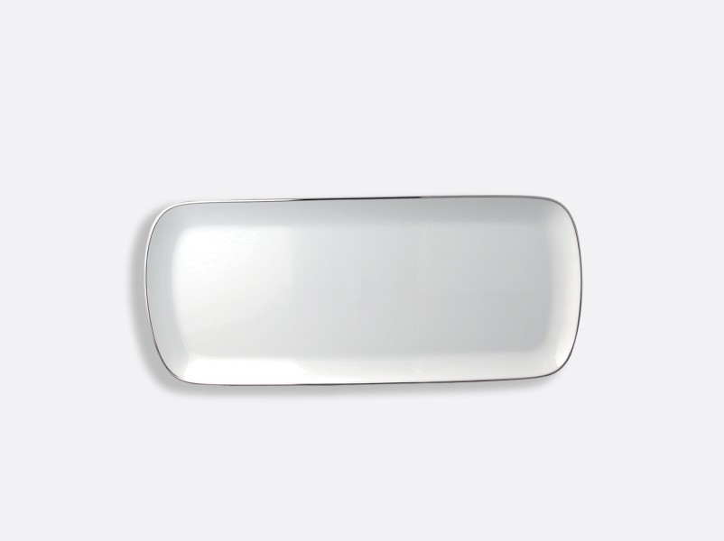 Kuchenplatte rechteckig 38 cm, "Cristal", platin