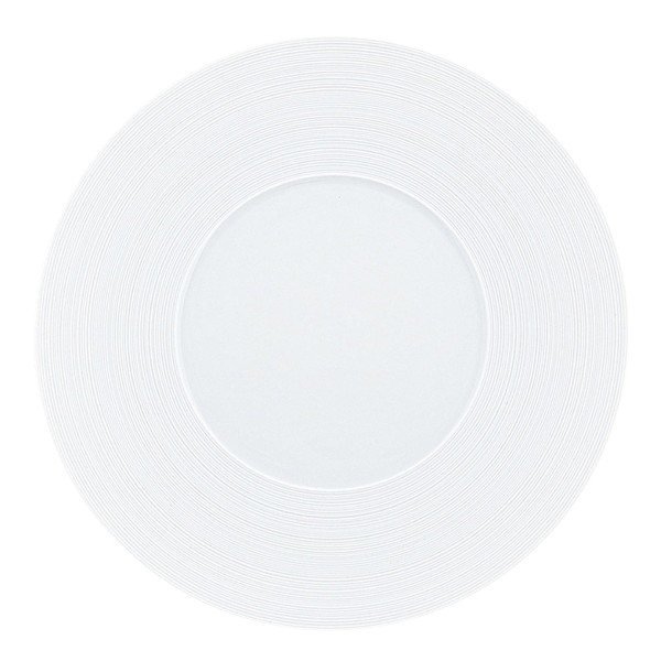 Charger plate, "Hemisphere", White Satin