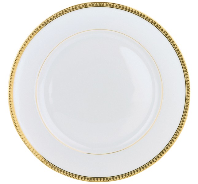 Dinner plate 26 cm, "Malmaison", gold