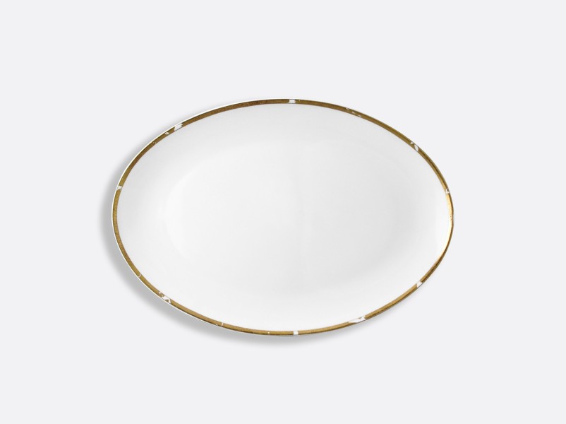 Oval platter 38 cm, "Feuille", gold