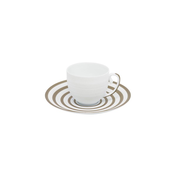 Coffee cup, "Hemisphere - Colors", Striped Metallic Grey