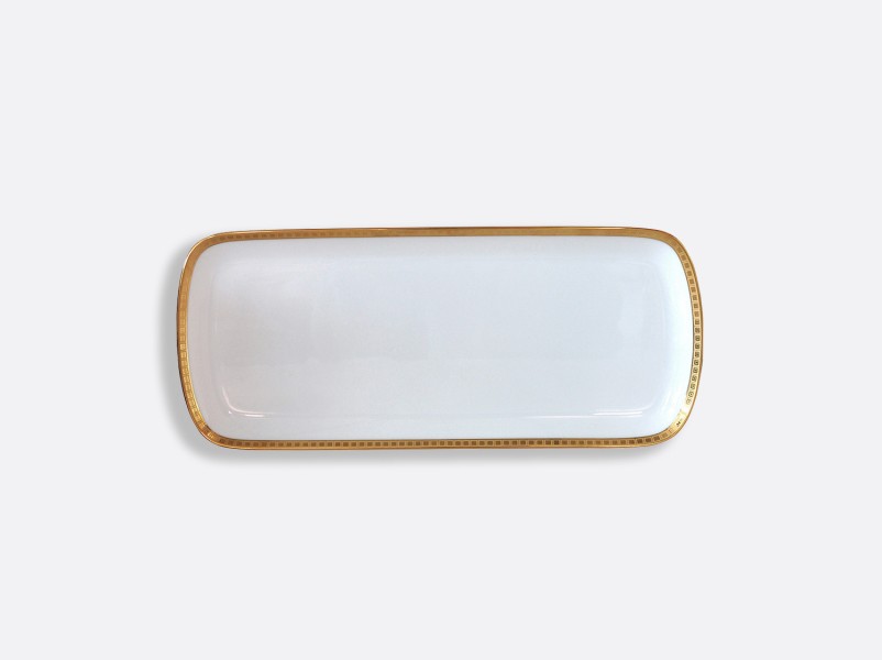 Cake platter rectangular 37 cm, "Athena", gold